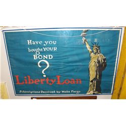 World War l Liberty Bond Framed Liberty Bond Poster from World War l  56" x 36" very nice