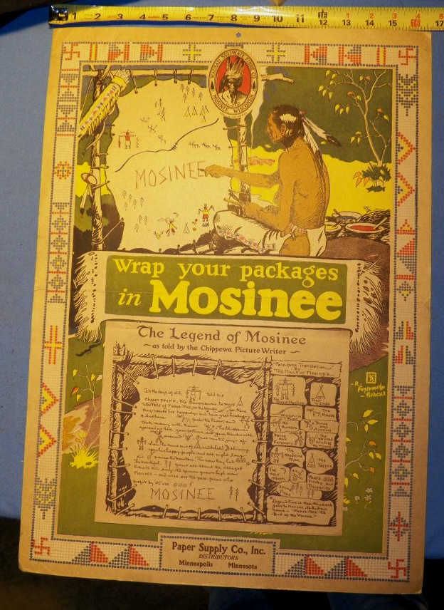 1925 Advertising Calendar Mosinee Paper Supply Calendar complete very
