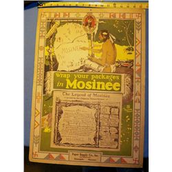 1925 Advertising Calendar Mosinee Paper Supply Calendar complete very nice condition