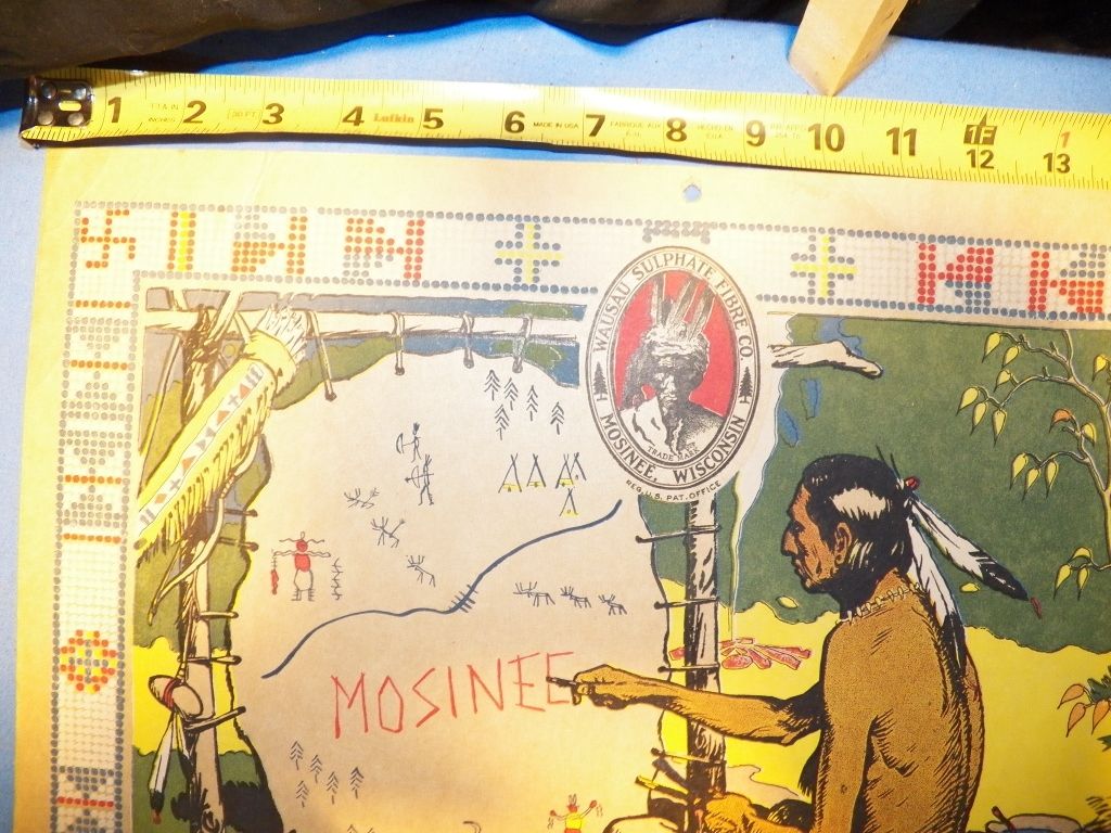 1925 Advertising Calendar Mosinee Paper Supply Calendar complete very