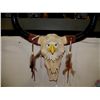 Image 1 : Plaster Skull with Eagle Wall Art Artificial Cow Skull with Eagle