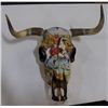 Image 1 : Hand Painted Skull Cow Skull Hand signed and Painted by Nancy Killdeer