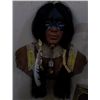 Native American Artwork Very realistic Indian mask wall hanger with glass eyes and real hair approx