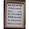 Image 1 : 59 Arrowpoints Framed Very Nice Framed Collection Arrowheads