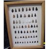 Image 2 : 59 Arrowpoints Framed Very Nice Framed Collection Arrowheads