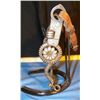 Image 3 : Fleming Frog Mouth Bit Cactus Flower Cheek marked Fleming Silver inlaid Bit Vintage made of Iron