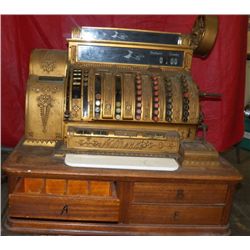 Vintage Brass Cash Register