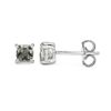 Image 1 : GREEN AMETHYST STERLING STUD EARRINGS