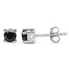 Image 1 : BLACK DIAMOND STERLING EARRINGS
