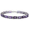 Image 1 : AMETHYST & TANZANITE STERLING BRACELET