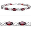 Image 1 : GARNET STERLING BRACELET