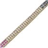 Image 2 : MULTI SAPPHIRE 14K GOLD PLATED STERLING BRACELET