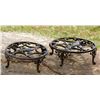 Image 1 : FLEUR DE LIS PLANTER STANDS - SET OF 2