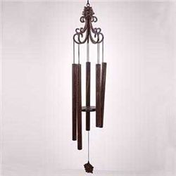 SCROLL WIND CHIME WITH FLOWER