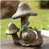Image 1 : SNAIL & MUSHROOM GARDEN STATUE
