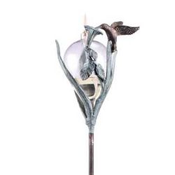 HUMMINGBIRD OIL LAMP AND STAKE