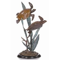 SEA TURTLES BRONZE SCULPTURE