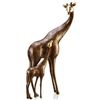 Image 1 : GIRAFFE MOTHER & BABY BRONZE SCULPTURE