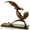 Image 1 : ACROBATIC OTTERS BRONZE SCULPTURE