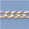 Image 2 : Genuine 16" 14k  Gold-Yellow 11.2mm Figaro Chain 88.4g