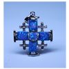 Image 1 : SILVER AND OPAL TIC TAC OVER CROSS DESIGN  4.97 CTW
