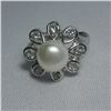 Image 1 : WHITE PEARL FLOWER CZ RING;