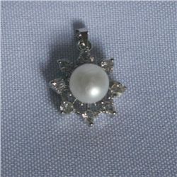 ROSITA CZ WHITE PEARL PENDANT; AUTHENTIC PHILIPPINE PEA