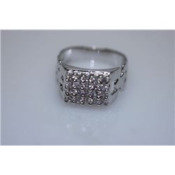 25.7 CTW CZ RING .925 STERLING SILVER