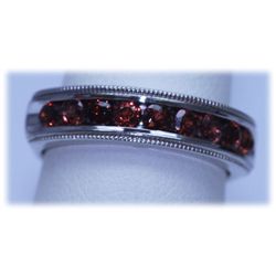 21.50 CTW GARNET RING .925 STERLING SILVER