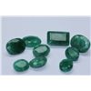 Image 1 : 38.65 AFRICAN EMERALD MIX-SHAPED/SIZED (9 PC)