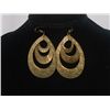 Image 1 : 3-LAYER BRASS DANGLING EARRINGS