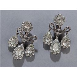 Pair of late 19th c. Girondelle paste earrings.