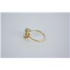 Image 2 : Blue topaz teardrop ring with diamonds.