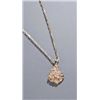 Image 2 : Diamond and gold nugget pendant with chain.
