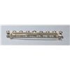 Image 2 : Bar pin set with sapphires, pearls and diamonds