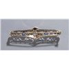 Image 2 : 14KT filigree bar pin with diamond.