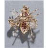 Image 2 : 14KT bee pin with rubies.