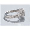Image 2 : Filigree pattern 14KT white gold, diamond ring.