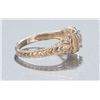 Image 2 : Filigree pattern 14KT yellow gold, diamond ring.