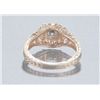 Image 3 : Filigree pattern 14KT yellow gold, diamond ring.