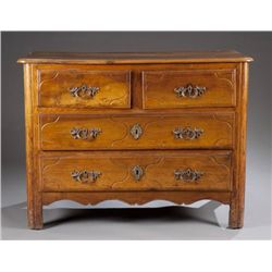 French Provincial commode with shaped apron.