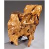 Image 1 : Abstract carved tree trunk table.