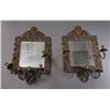 Image 1 : 2 mirrored tin wall sconces, 19th century.