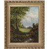 Image 1 : Oil on canvasboard 19th c. landscape scene.
