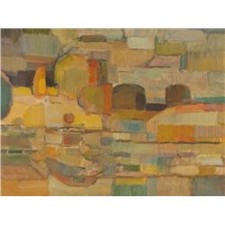Abstract landscape o/c c. 1950s, Monson.