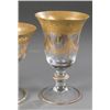 Image 2 : Gilt rimmed Neoclassical style stemware.