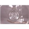 Image 2 : Set of St. Louis Amadeus gilt rimmed stemware.