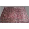 Image 1 : Antique Sarouk Rug, red and navy