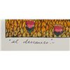 Image 2 : "El Descanso", colorful drawing on paper, signed.
