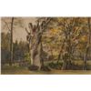 Image 1 : 19th/early 20th c. watercolor of fall landscape